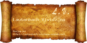 Lautenbach Viviána névjegykártya